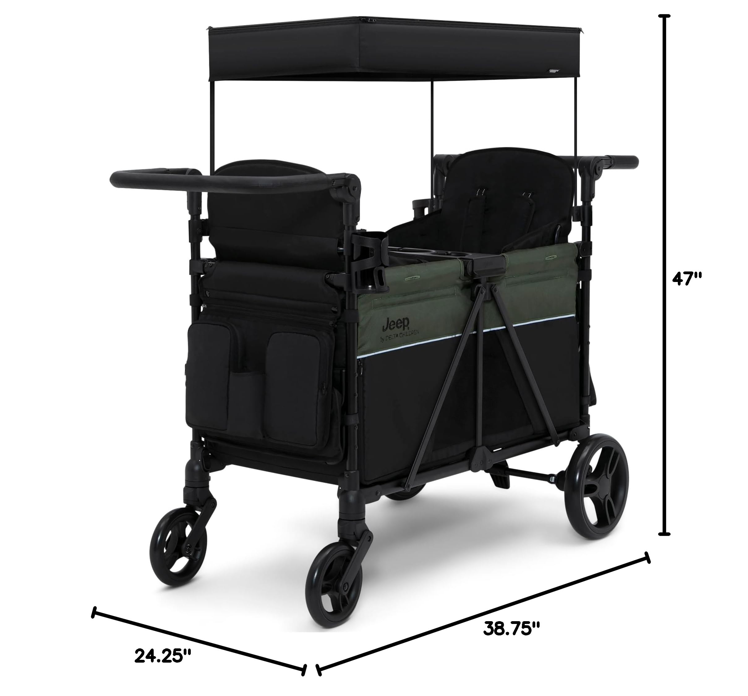 Two-seater baby carriage