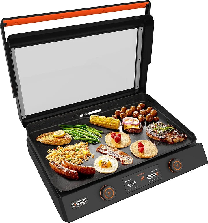 Portable Electric Griddle with Storage Cart – 22-Inch
